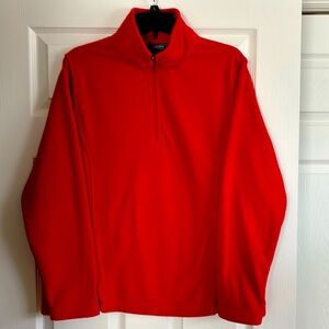 ❤️LANDS’ END Quarter Zip Fleece in Red Size Large